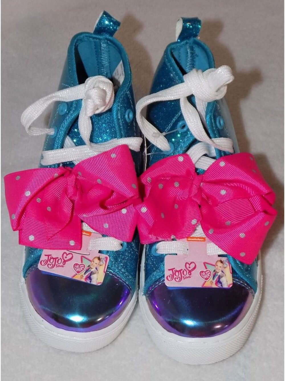 Nickelodeon Jojo Siwa Teal & Pink High-Top Sneaker (Toddler Girls) 10